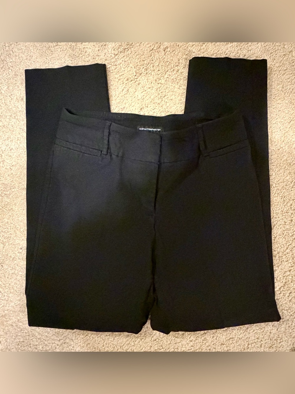 Counterparts Black Straight-Leg Dress Pants
